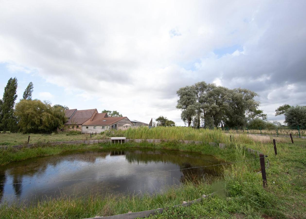 Landelijk Vakantiehuis In Diksmuide Met Een Tuin En Vijver Eksteriør billede